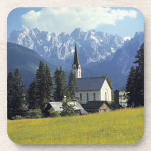 Porta-copo Europa, Áustria, Gosau. A torre da igreja