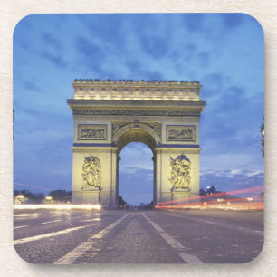 Porta-copo Europa, França, Paris. Arco do Triunfo visto