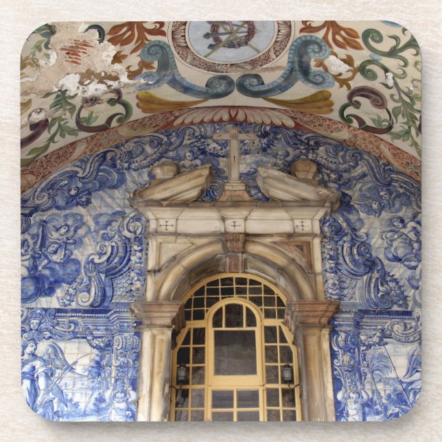 Porta-copo Europa, Portugal, Obidos. Arquitetura colorida (Frente)