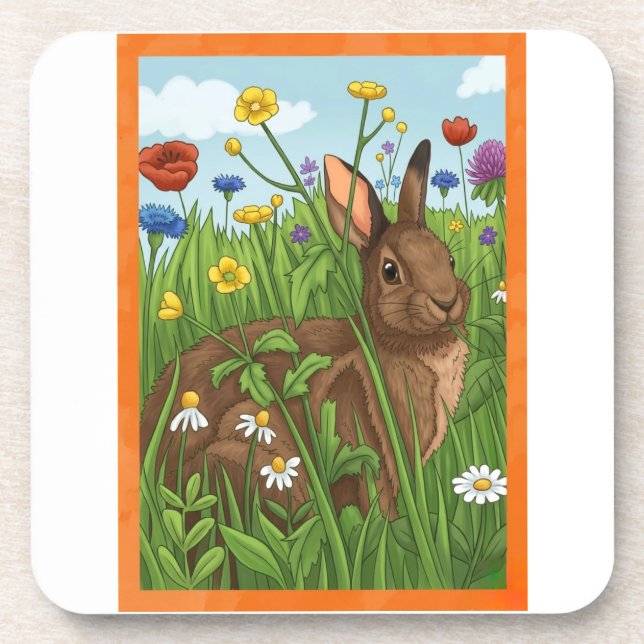 Porta-copo Every Bunny Loves Flowers (Frente)