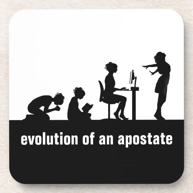 Porta-copo "Evolução de um Apostato" (Frente)