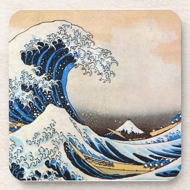 Porta-copo Excelente Wave, Hokusai, Ukiyo-e (Frente)