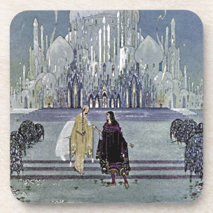 Porta-copo Exotic Fairy Tale Prince e Princess Illustration (