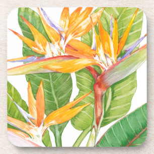 Porta-copo Exotic Flowers Watercolor