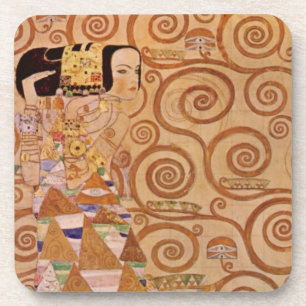 Porta-copo Expectativa por Klimt Arte Novo Vitoriana Vintage