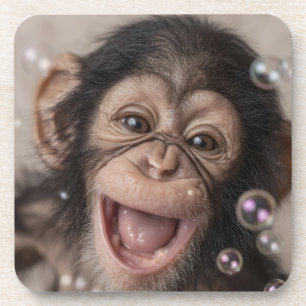Porta-copo Extremo Close-Up de Bebê Chimpanzé Feliz