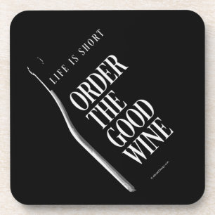 Porta-copo Faça O Pedido Da Coaster Da Bebida De Vinho