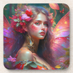 Porta-copo Fada de Jardim Flor Fantasy