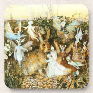 Porta-copo Fadas e Coelho