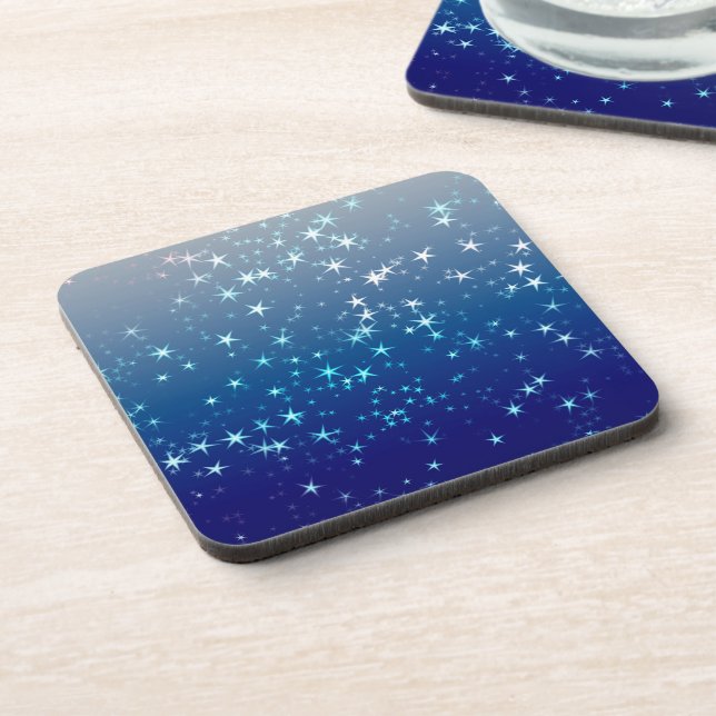 Porta-copo Faíscas de Natal Estrelas Céu Azul (Left Side)