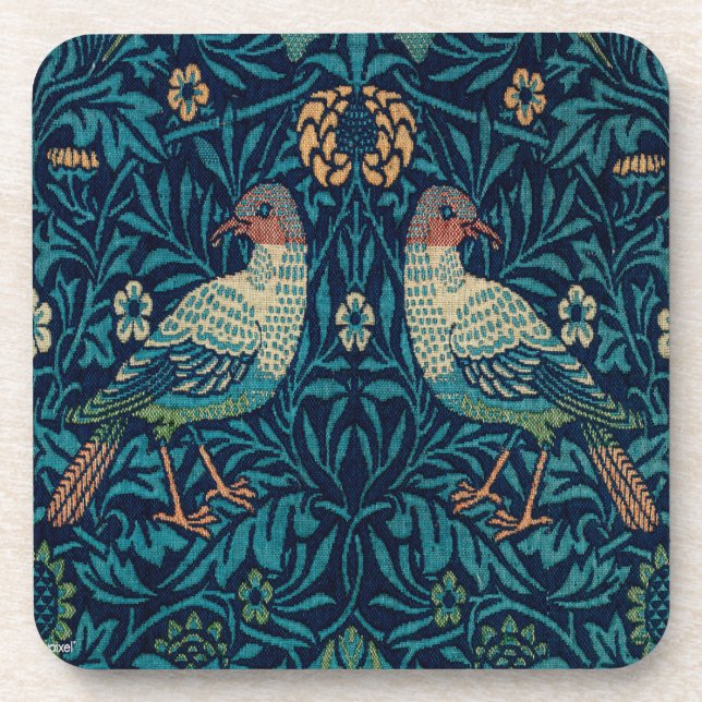 Porta-copo Faisões William Morris (Frente)