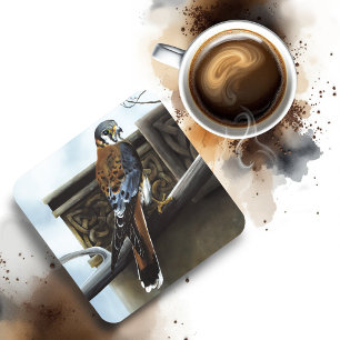 Porta-copo Falcão Americano Kestrel Nó Celta Vida Selvagem