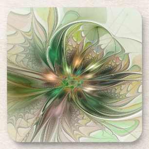 Porta-copo Fantasia Abstrata Moderna Floral Colorida Fractal