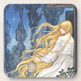 Porta-copo Fantasia Conto de Fadas Vintage Rapunzel Art Nouve