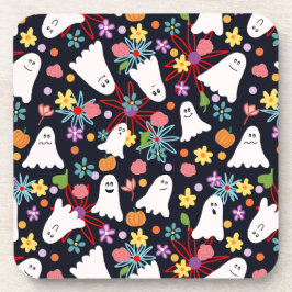Porta-copo Fantasmas e Flores