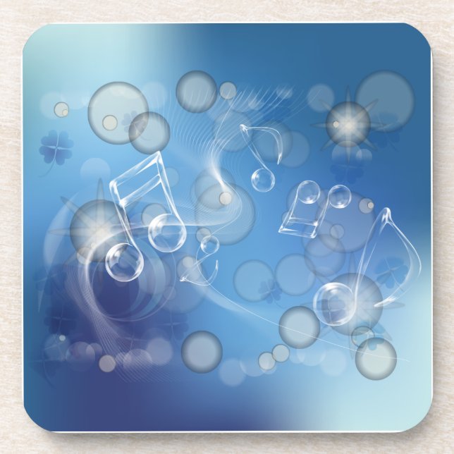 Porta-copo Fantasy Glass Music Notes (Frente)
