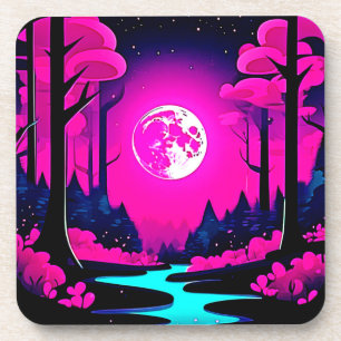 Porta-copo Fantasy Moonlit Woods Art
