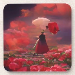 Porta-copo Fantasy Rosa Field under Sky