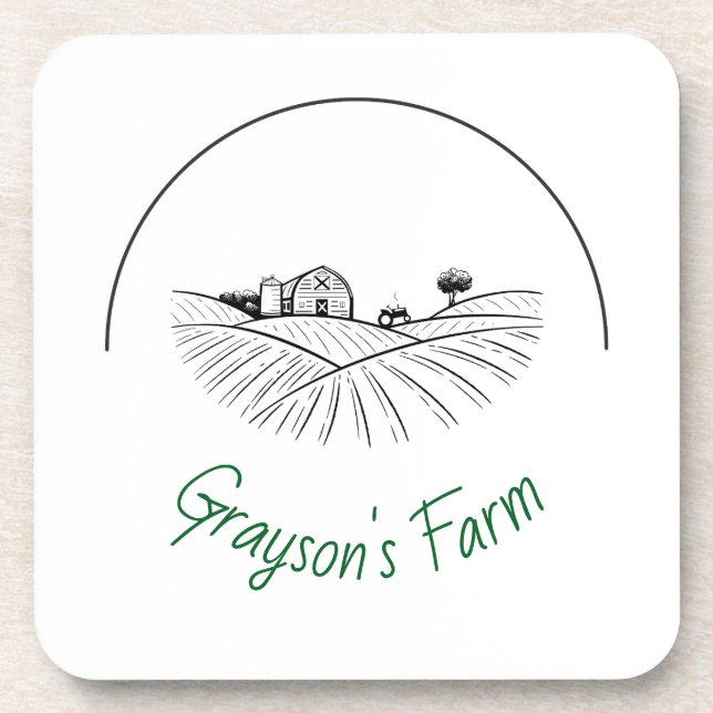 Porta-copo Farm Life Hard plastic coaster (Frente)