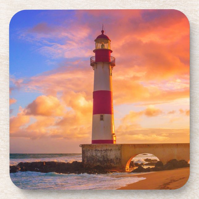 Porta-copo Faróis | Farol de Itapuã Bahia Brasil (Frente)