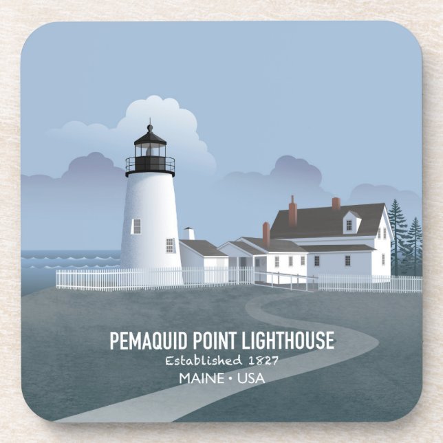 Porta-copo Farol de Pemaquid Point (Frente)