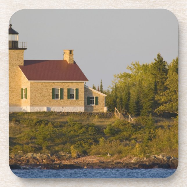 Porta-copo Farol no Lago Superior perto de Copper Harbor (Frente)