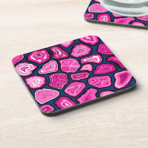 Porta-copo Fatias de agata rosa