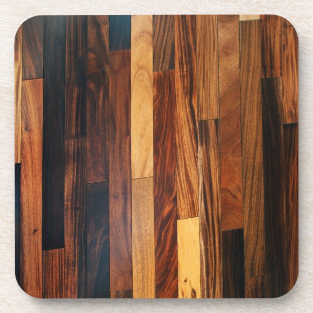 Porta-copo Faux Slats de chão de madeira (Frente)