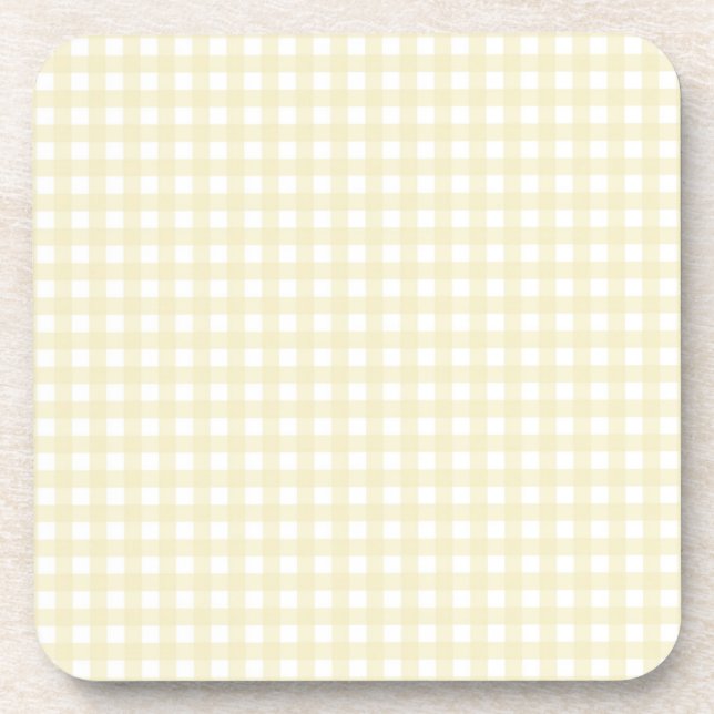 Porta-copo Faye e Lauren Yellow Gingham (Frente)