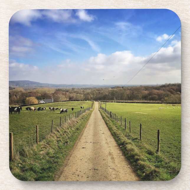 Porta-copo Fazendas | Inglês Countryside Dirt Road (Frente)