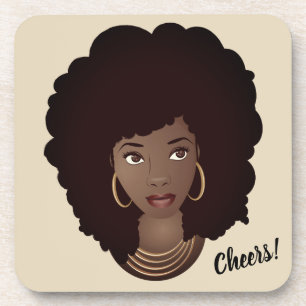 Porta-copo Felicidades! Beleza Afro-Americana