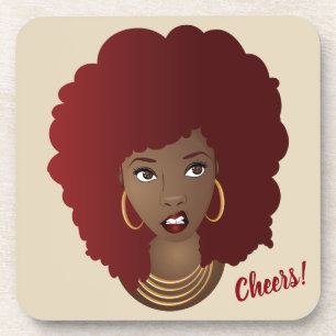 Porta-copo Felicidades! Red Afro, Irritado