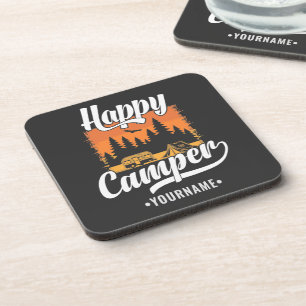 Porta-copo Feliz acampamento caminhando Viagem Caravana