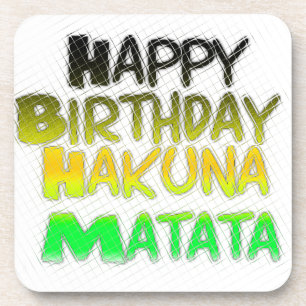 Porta-copo Feliz aniversário bonito Hakunamatata Arte Inspira