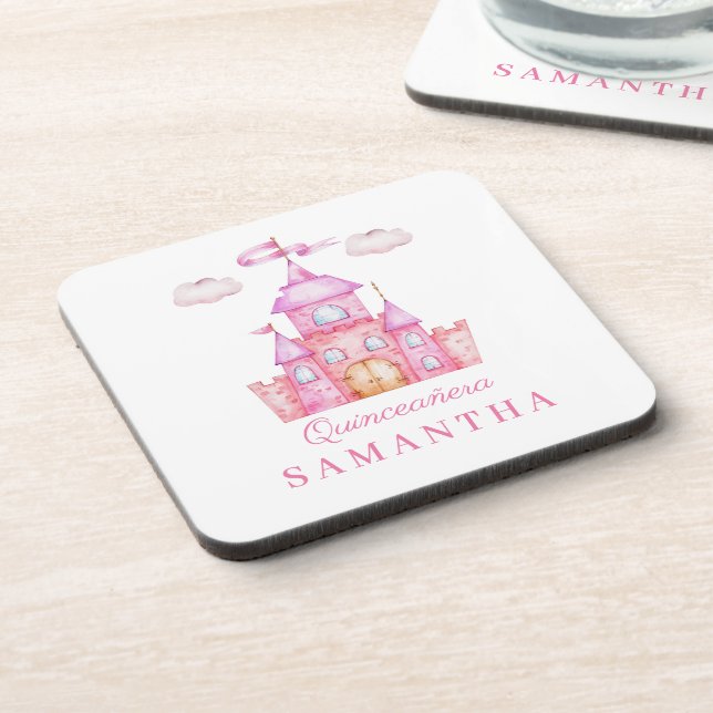 Porta-copo Feliz aniversário, castelo da princesa (Left Side)