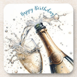 Porta-copo Feliz Aniversário do Bubble champagne