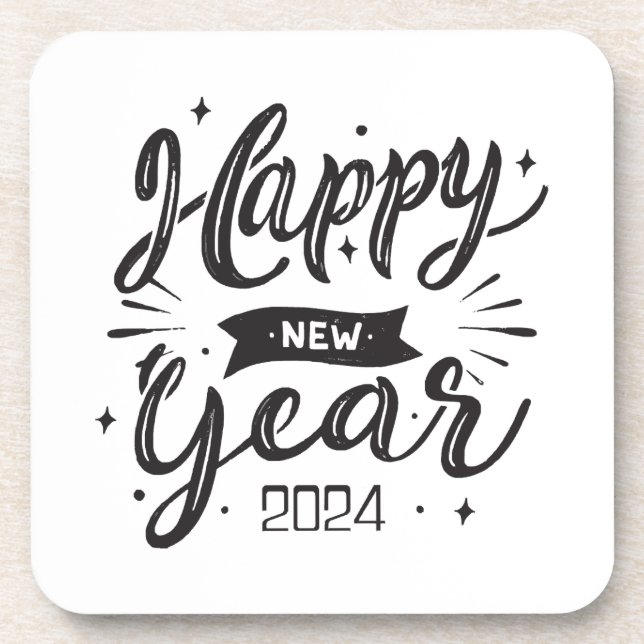 Porta-copo Feliz ano novo 2024  (Frente)