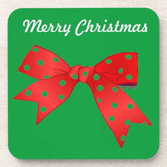 Porta-copo Feliz Arco Vermelho Natal Personalize-o (Frente)