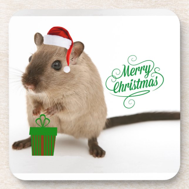 Porta-copo Feliz Christmouse (Frente)