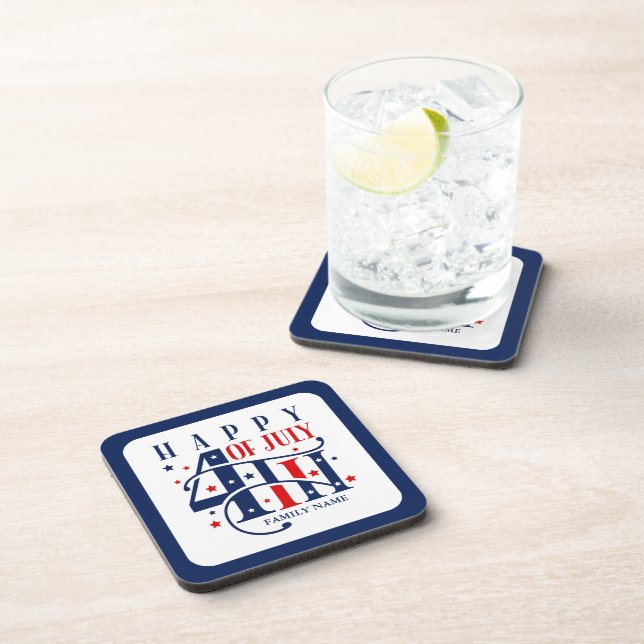 Porta-copo Feliz Dia da Independência em 4 de julho (Lado Direito)