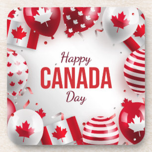 Porta-copo Feliz Dia do Canadá.