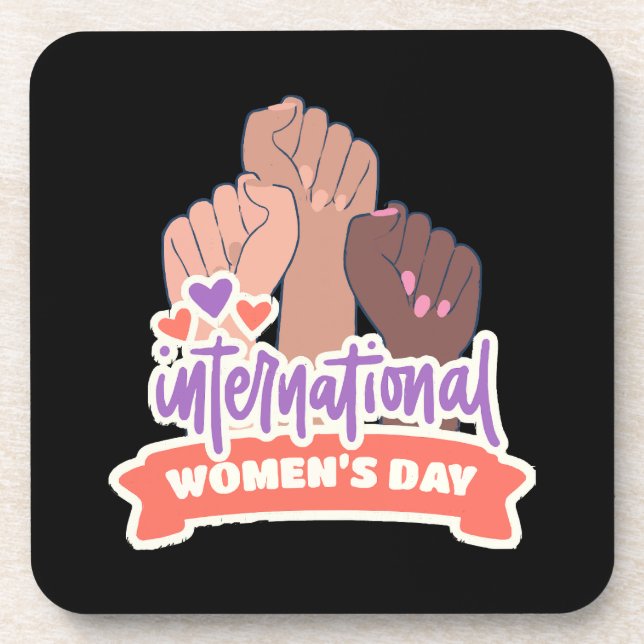 Porta-copo Feliz Dia Internacional da Mulher (Frente)