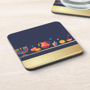 Porta-copo Feliz Festa de Chanucá, bela decoração