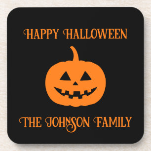 Porta-copo Feliz Halloween - Portas copos De Abóbora Laranja