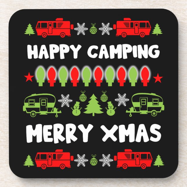 Porta-copo Feliz Natal Caravan (Frente)