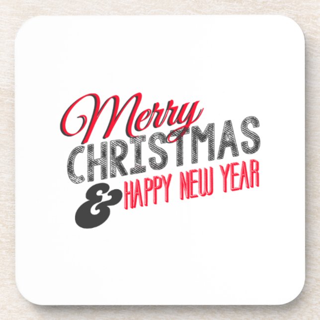 Porta-copo Feliz Natal e feliz ano novo (Frente)