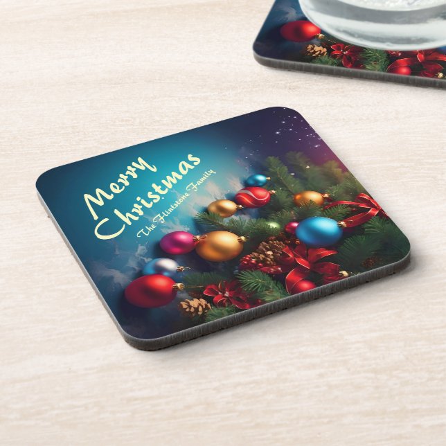 Porta-copo Feliz Natal Personalizar Texto (Left Side)