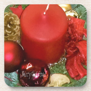Porta-copo Feliz Natal Wreath