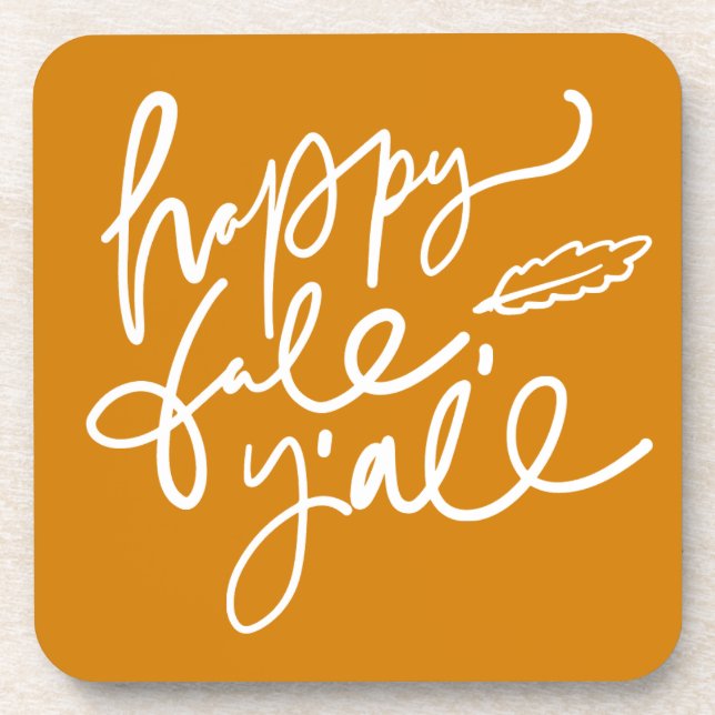 Porta-copo Feliz outono Y (Frente)