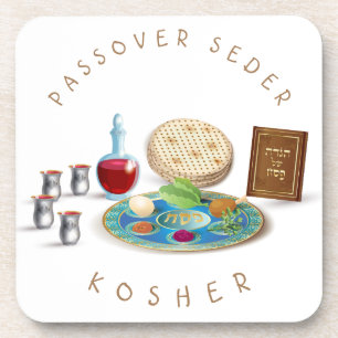Porta-copo Feliz Passover Seder Plate Kosher Pesach